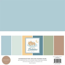 Carta Bella Coordination Solids Paper 12x12" - Little Lullabies Baby Boy (ensfarvet)